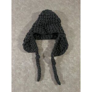 Mischa Lampert Womens Knitted Beanie Winter Hat Y2K‎ Brown 100% Wool One Size